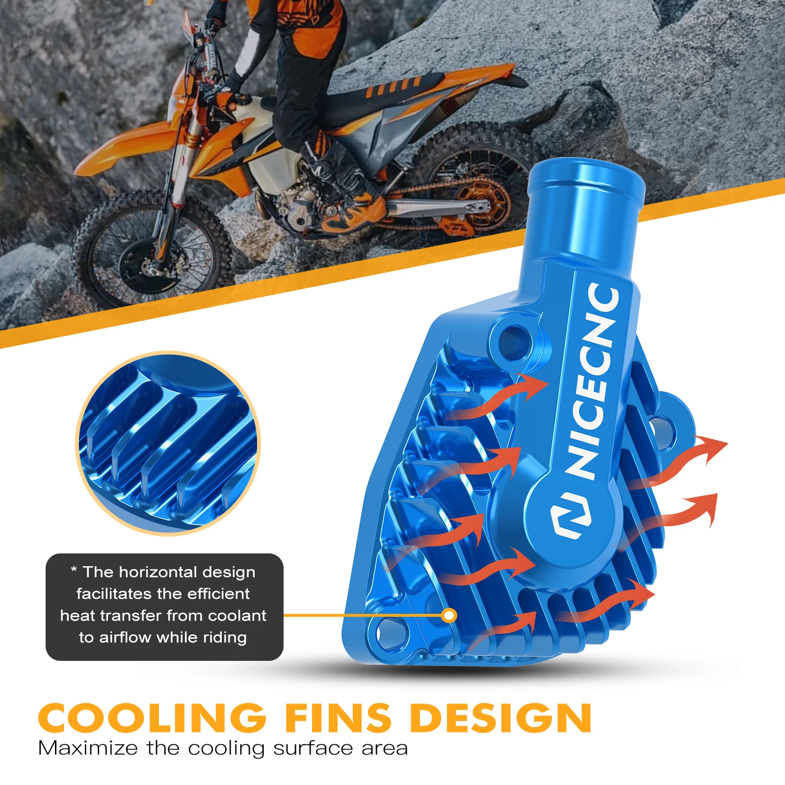 NICECNC ل Husqvarna 2024 2025 TE 300 TE 250 غطاء مضخة المياه الحرس TX300 TC 125 250 2023-2025 ل KTM EXC 300 ل GasGas EC300 #2