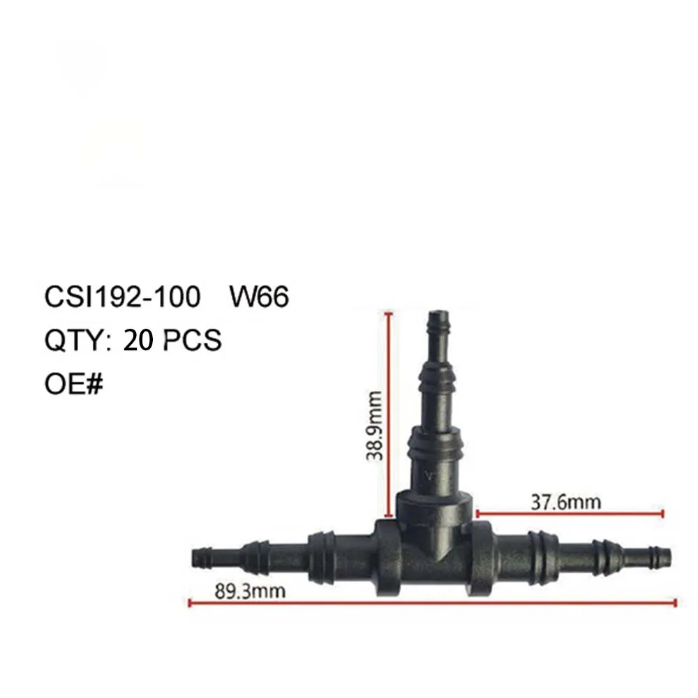 Applicable Sizes of Tubes 3.1*6.3 * 9.5mm T-Type Three-Way Interchangeable Connecting Pipe Connector Reducer Adapter