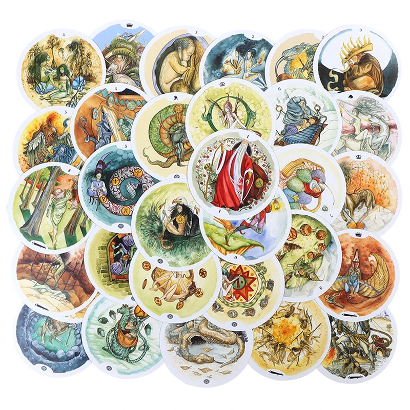 نمط جديد دائرة الحياة بطاقات التارو PDF التوجيه سطح السفينة العرافة الترفيه مجلس لعبة يدعم الجملة 78 قطعة