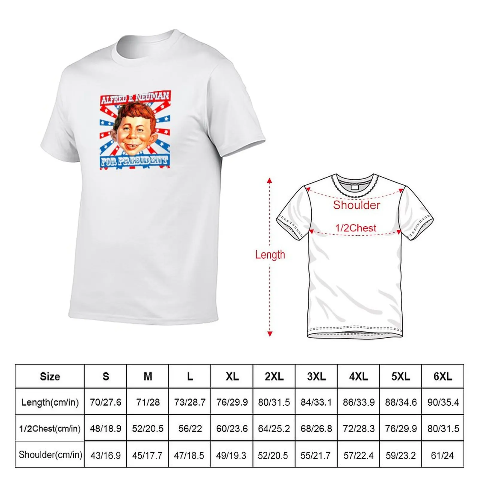 Alfred E. Neuman For President T-Shirt Simple Print Design T-Shirt