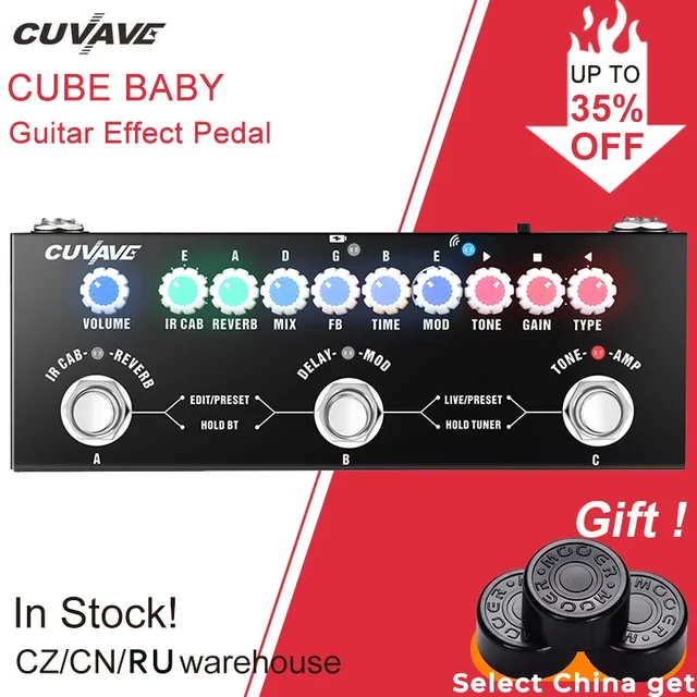 CUVAVE CUBE BABY Portable Multifunctional Electric Guitar Effect Pedal  Combined Guitar Pedal Recording Audio Interface Function - AliExpress