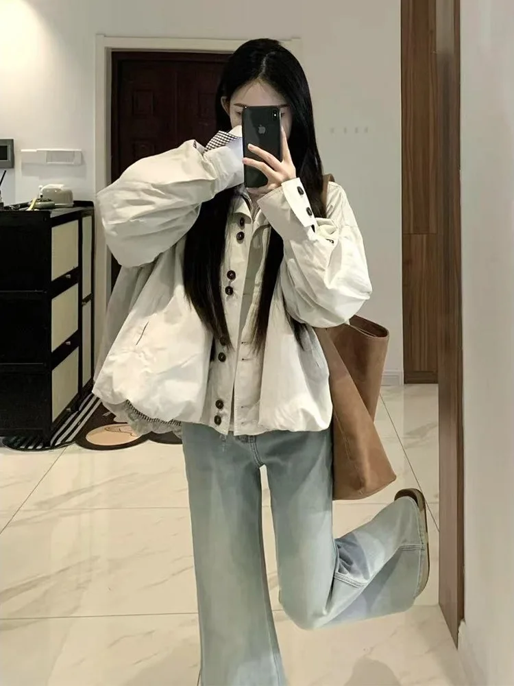 

Мужская бейсбольная куртка, повседневная, свободного кроя, рабочая одежда, весна-осень, новинка 2025, модная верхняя одежда для пар