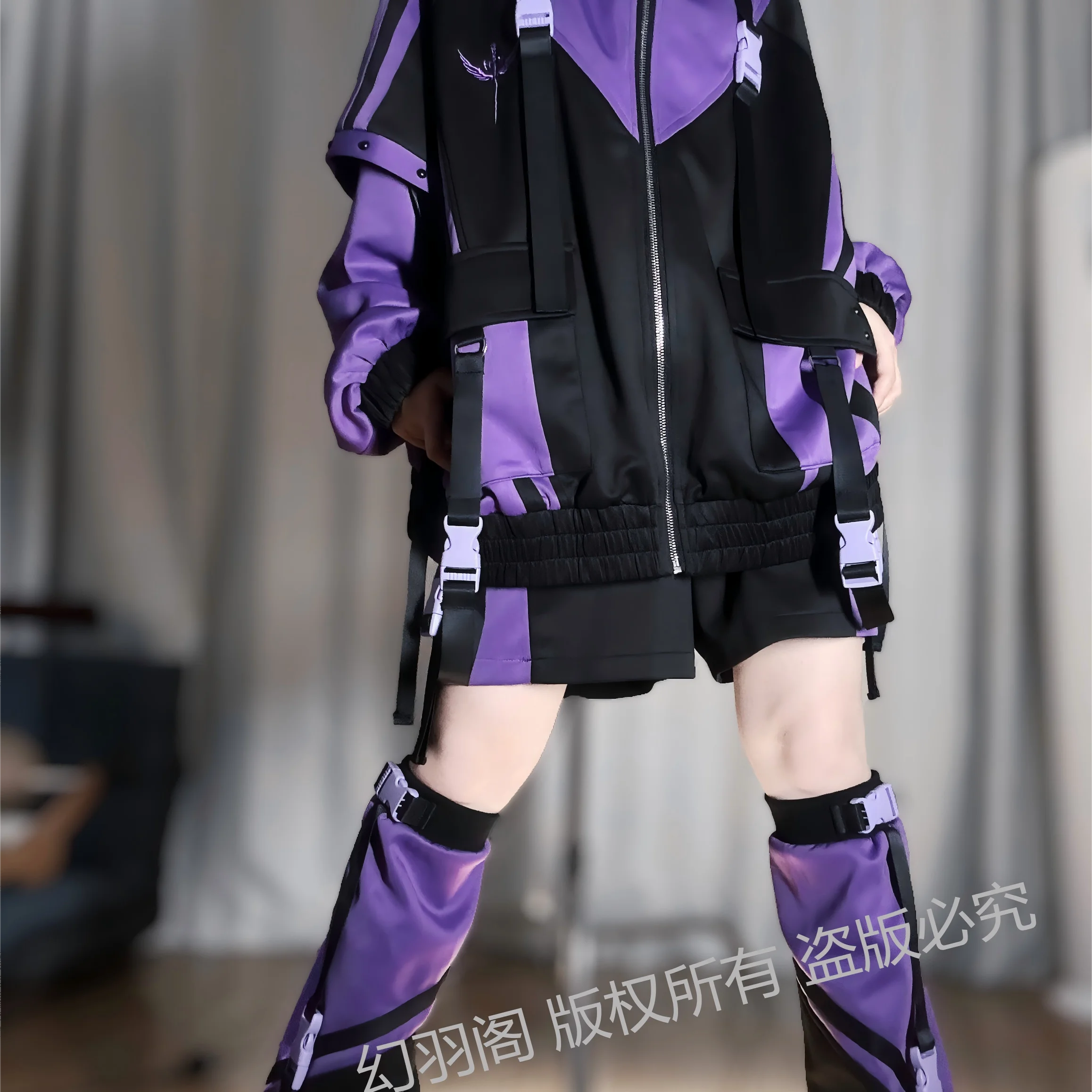 Japanese-style Anime-inspired Functional Fashion Jacket Purple Top Aqua-toned Sports Jacket for Women 2026 Spring New