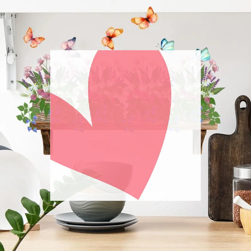 Matte Finish Romantic Butterfly Flower Wall Stickers Removable Art Murals for Living Room Study Room Home Decor