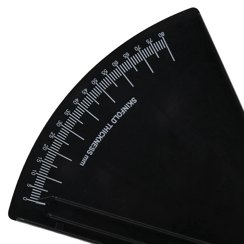 1 Piece Precision Caliper Sebum Caliper Fat Clip Sebum Caliper Fat Thickness Measurement Ruler Black