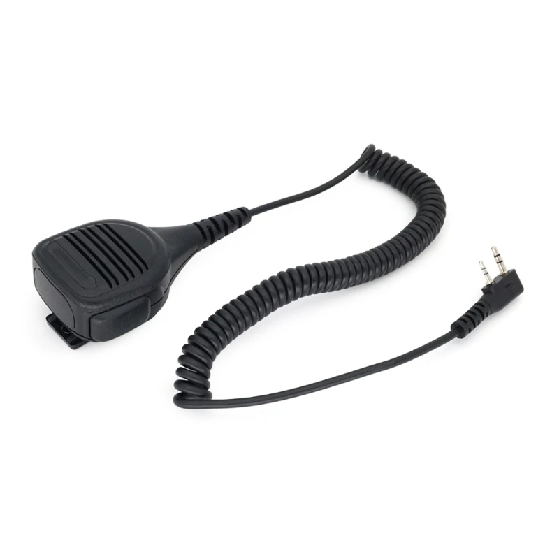 

Handheld Walkie Talkies Hand Microphone Radio Speaker 2 Pin K Plug For UV-5R