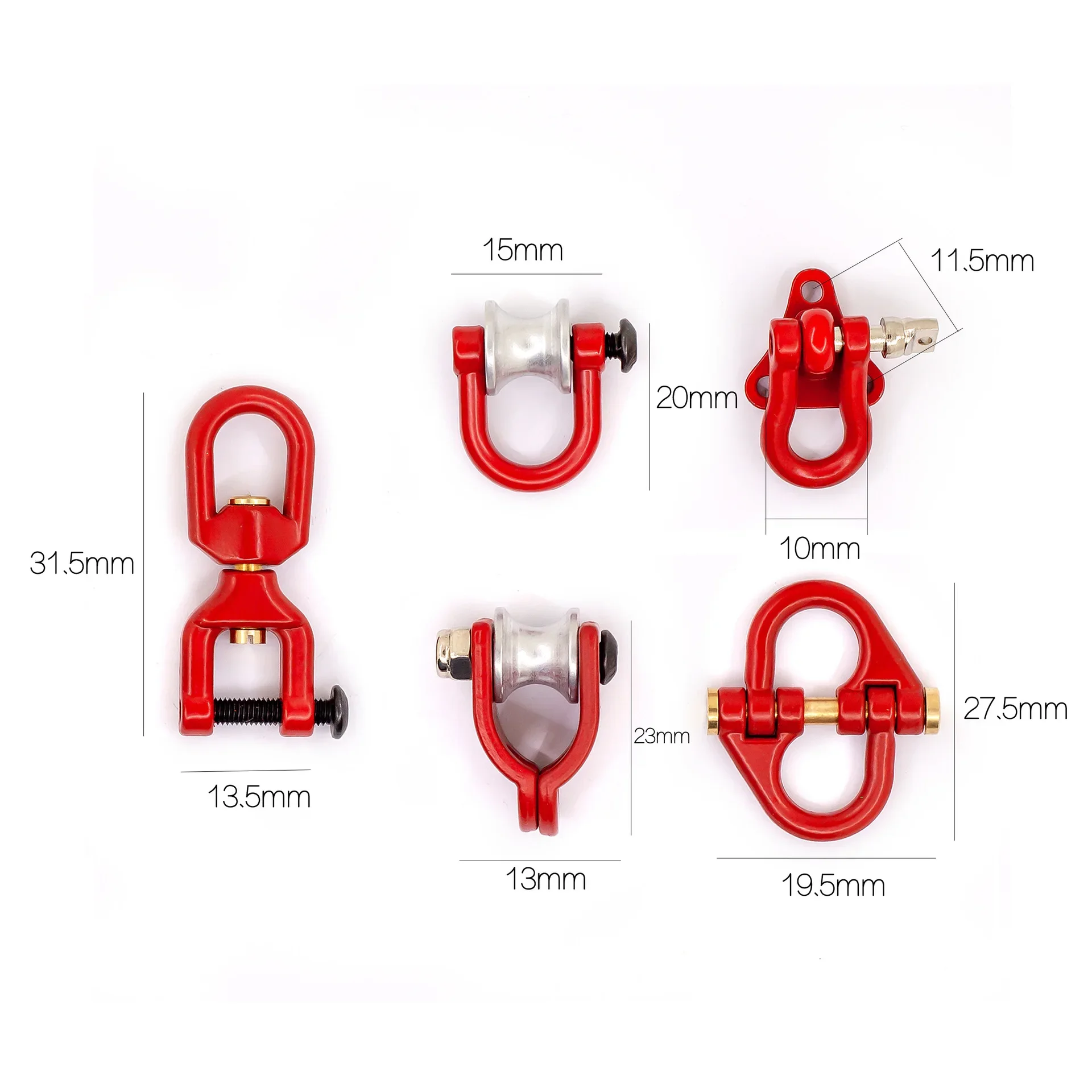 

1/10 Simulation Climbing Car Mood Parts Trailer Hook Horseshoe Buckle For TRX4 T6 Axial SCX10 D90