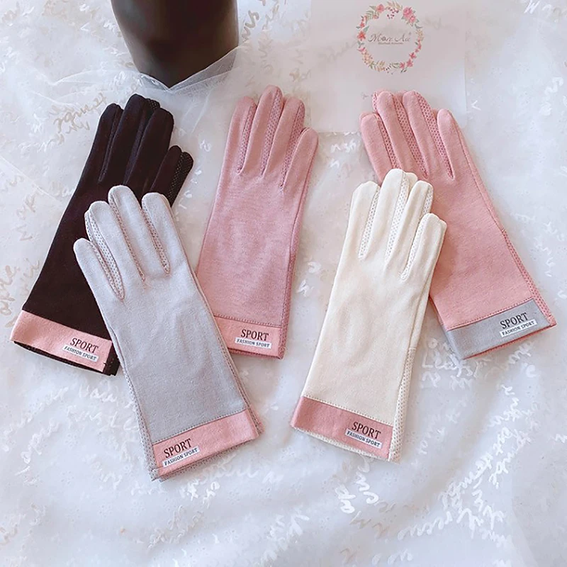 

Women Sunscreen Gloves Summer Sun Protection Gloves Non-slip Touch Screen Gloves Cycling Driving Mittens Thin Anti-UV Gloves