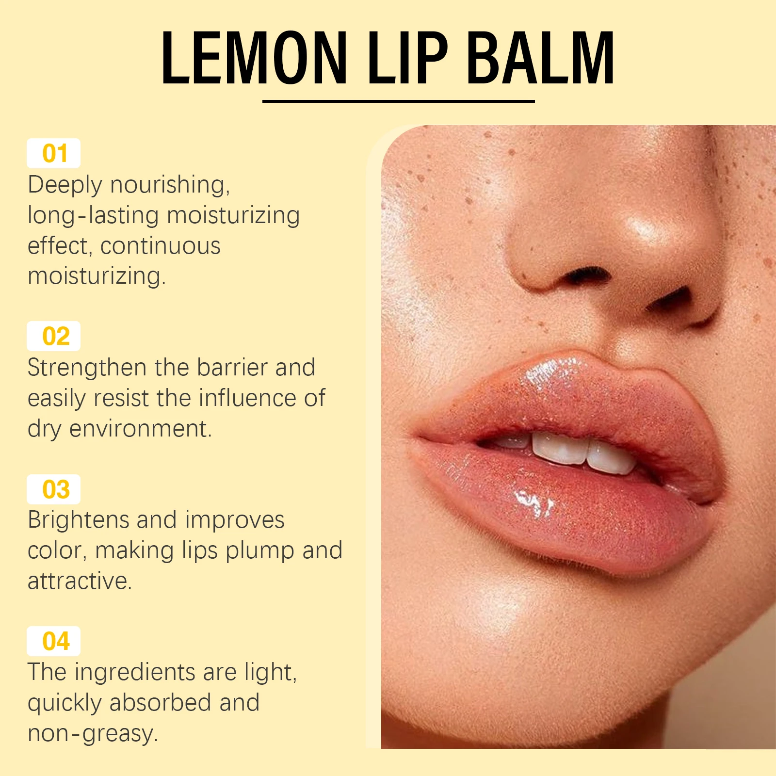 Ouhoe Lip Care Balm Long Last Moisturizing Relieve Dryness Dark Melanin Remove Prevent Chapped Lips Non Sticky Nourish Lip Care