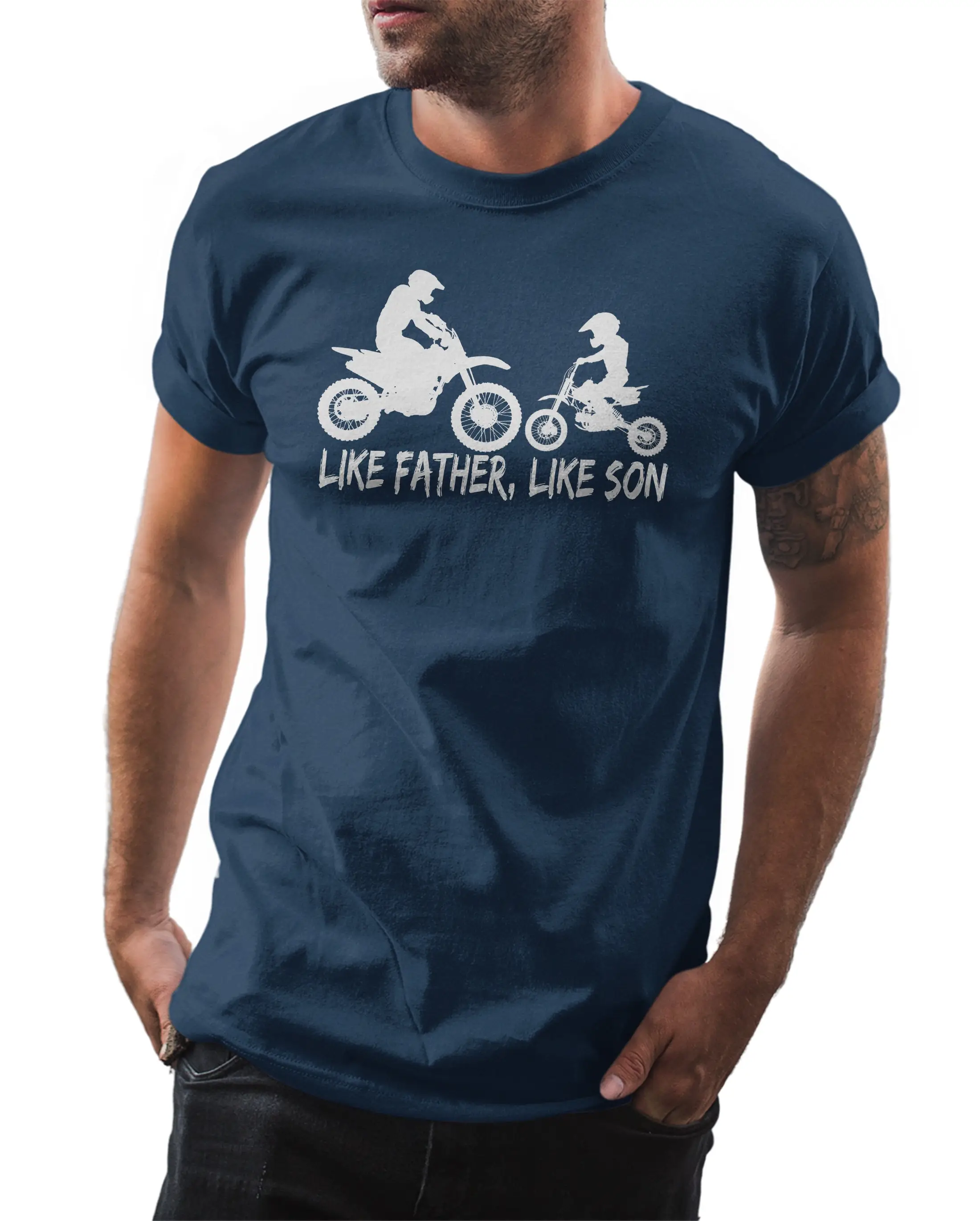 아버지 아들처럼 모터 크로스 파더 데이 티셔츠, 아빠와 남편 아빠, 남성용 아빠 이상적