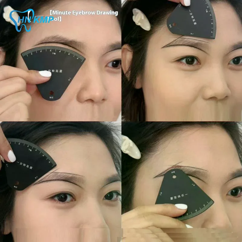 2*Aluminum Alloy Fast Drawing Eyebrow Design Ruler Microblading Mapping Tool Shaping Permanent Makeup Drawing Guide Ruler Tattoo