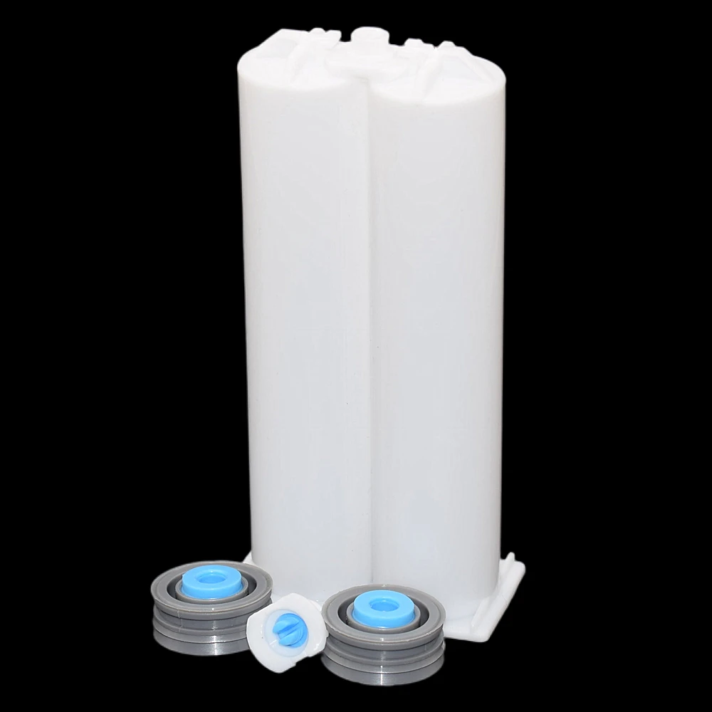 Vuoto Doppia-Barile Cartucce 100ml 1:1 Epossidica AB Tubo di Colla con Tenuta Pistoni per 100ml 1:1 Pistola di Calafataggio Dispenser AB Pistola di Colla