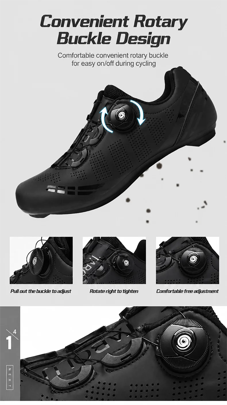 Atmungsaktive Radsportschuhe für Herren MTB Mountainbike Klickschuhe mit Harter Sohle Professionelle Renn- und Wettkampfschuhe SPD Damen Rennradschuhe – Detail 8