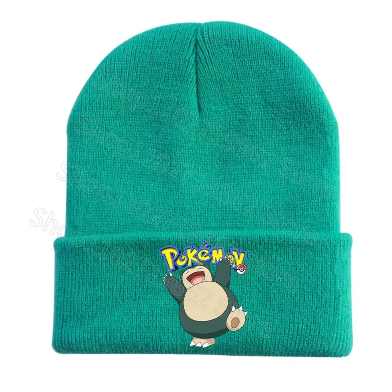 Pokemon Pikachu Child Beanies Boys Girls Knitted Hats Cartoon Anime Graphic Print Caps Heat Preservation Comfortable Party Gifts