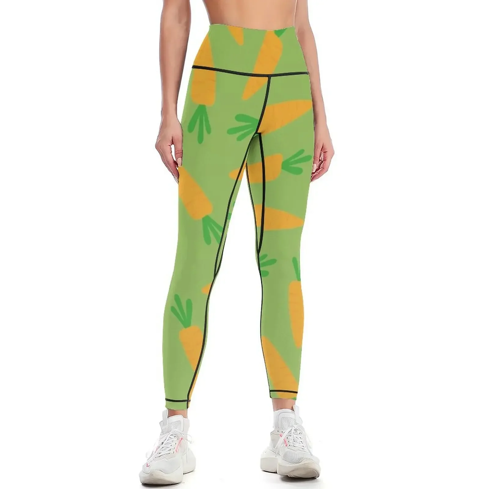 Carrot pattern Leggings Sweatpants Women's sports Tight fitting woman sports for push up Womens Leggings
