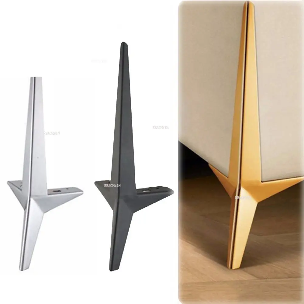 

1/2pcs Furniture Legs Metal for Sofa Feet Gold Lengthen TV Dressers Coffee Table Leg Bathroom Cabinet Chairs Feet Height 13/15cm