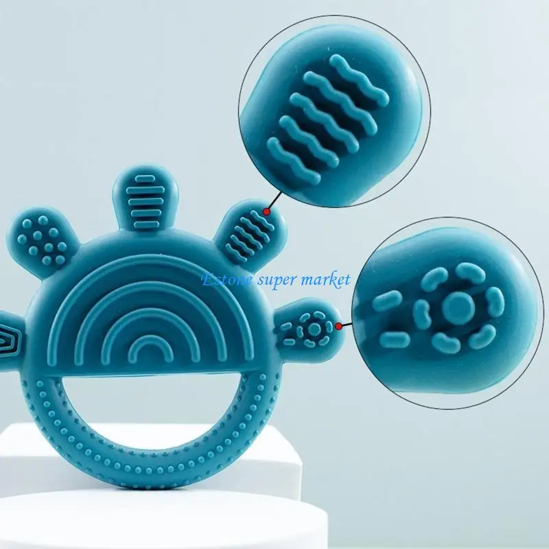 090B 실리콘 아기 Teether 젖니가 남 장난감 유아 소년 소녀 씹는 간호 치아 선물을위한 치과 치료