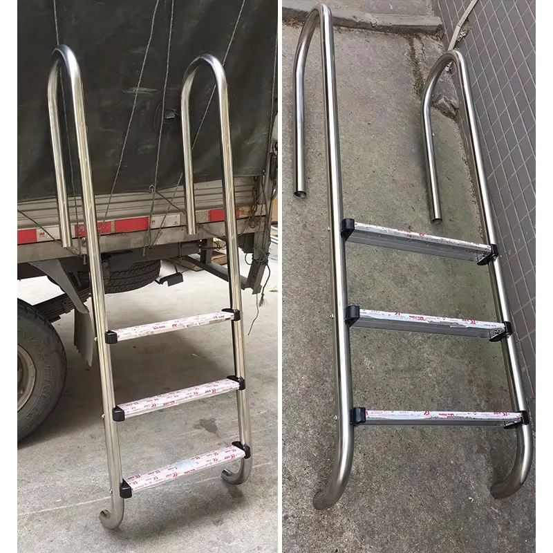 MU Series 2-5 Step Stainless Steel Pool Ladder Safety Escalator Swimming Pool Stair Accessory