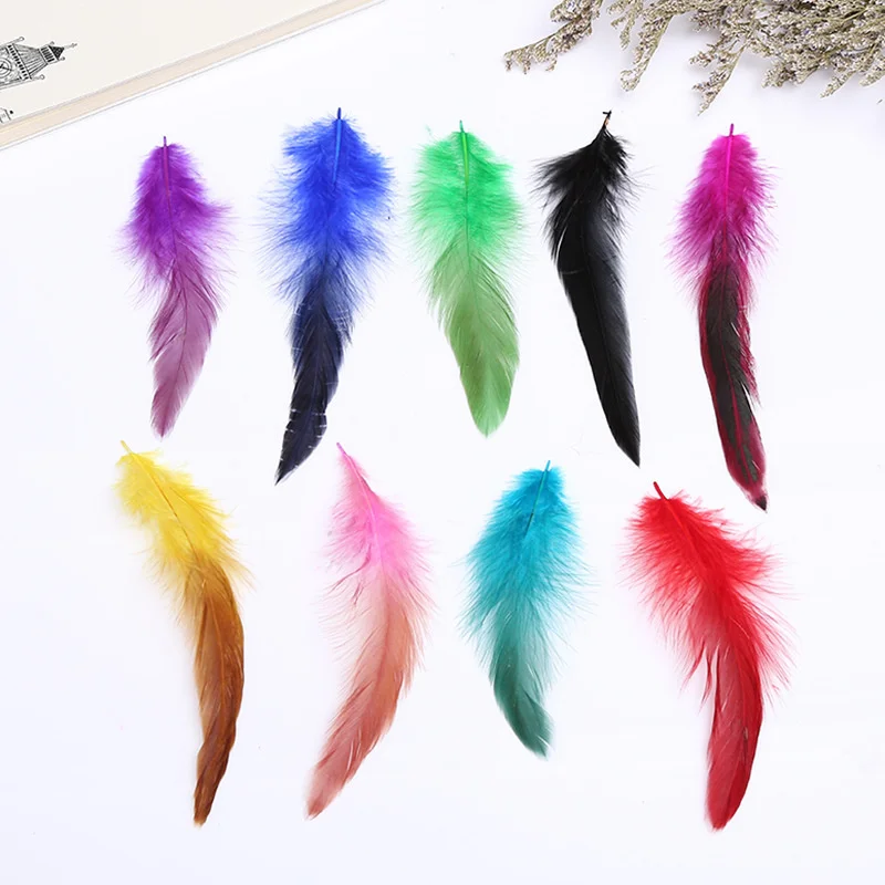 100pcs Natural Rooster Pheasant Chicken Feather Tail 14-20cm Crafts Diy Dyed Chicken Plume Jewelry Making Decoration Accessories