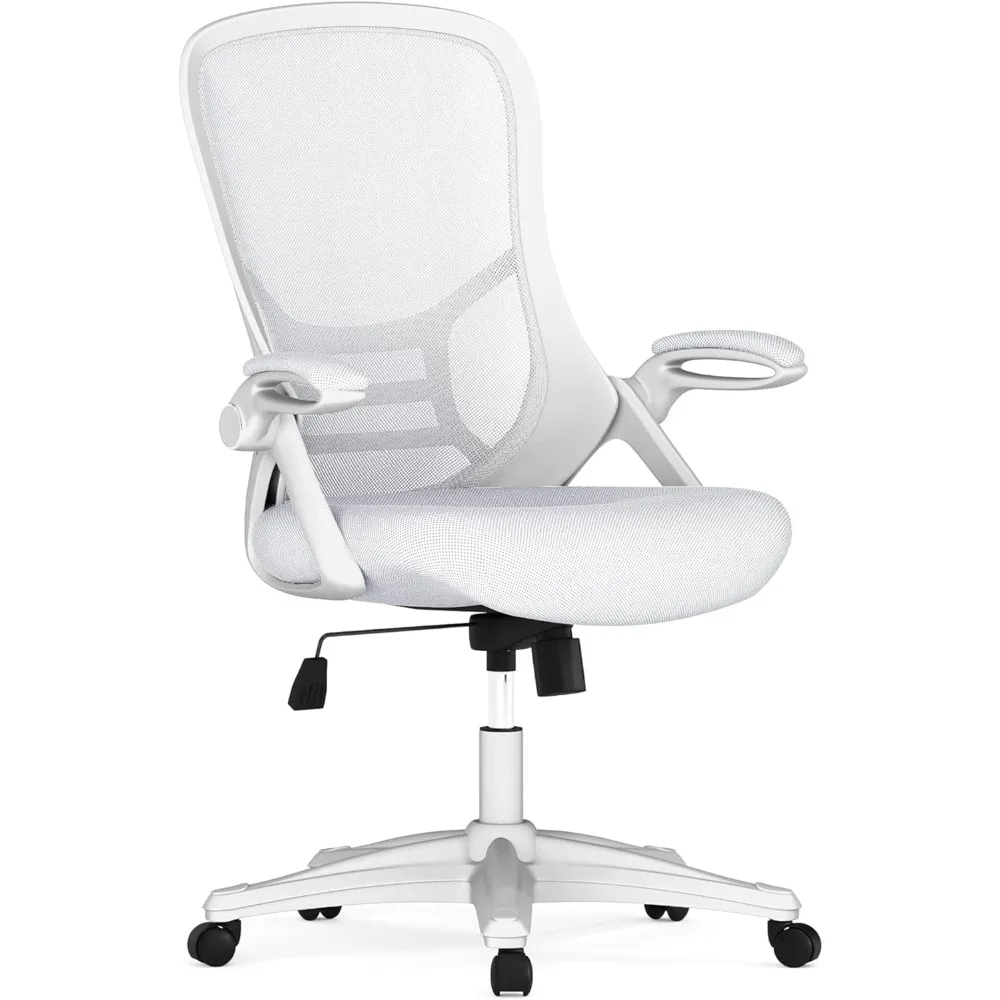 

Porter High-Back Swivel Office Chair with Adjustable Lumbar Support and Height, Ergonomic Mesh Desk Chair with Flip-Up Armrests