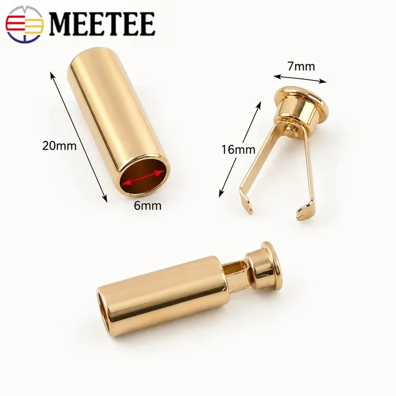 20Pcs Meetee Metal Rope End Stopper Lock Buckle Pendant Hanging Bell for Sweater Trousers Cap Cord Garment Lanyard Accessories