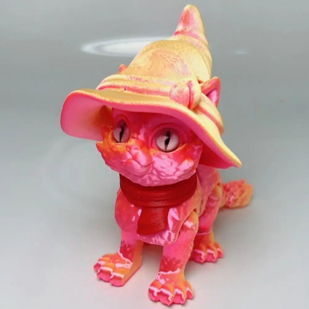 عيون كبيرة ثلاثية الأبعاد مطبوعة القط نموذج تصميم واقعي النحت الإبداعي مفصلية القطط دمية تكنولوجيا الطباعة ثلاثية الأبعاد نمط لطيف