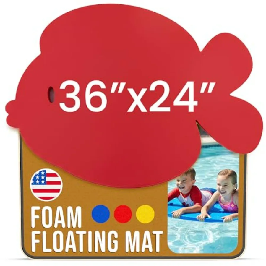 

Swim training foam floating mat for pool use, durable EVA material, bright blue color, lightweight and buoyant design