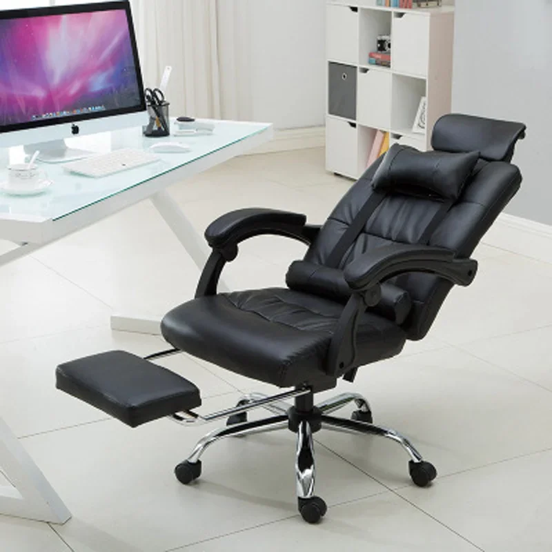 

Home Office Reclining Boss Chair Lift Swivel Chair Massage Footrest Executive Chair