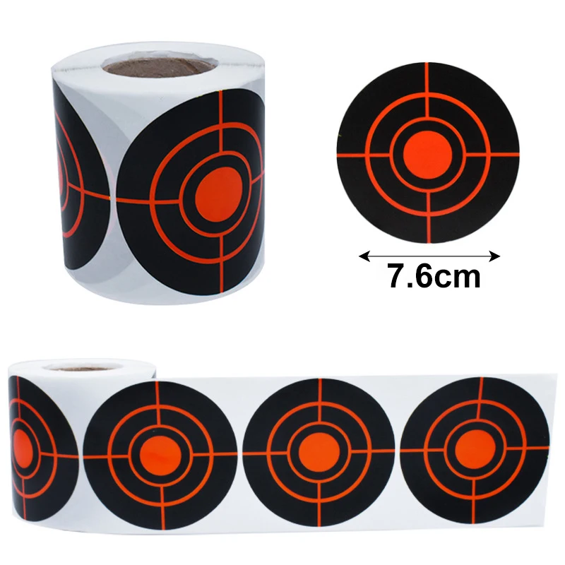 14 Type Target Stickers 7.50cm Self-Adhesive Splatter 100/200pcs Impact Splash Reactive Shooting Roll