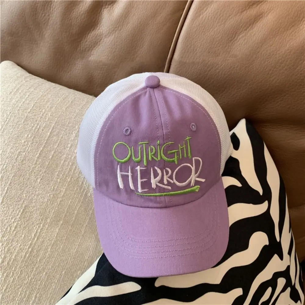 

Korean Style Children Candy Color Baseball Hat Letter Embroidery Quick-dry Summer Sun Hat Cute Anti-UV Girls Peaked Cap Baby