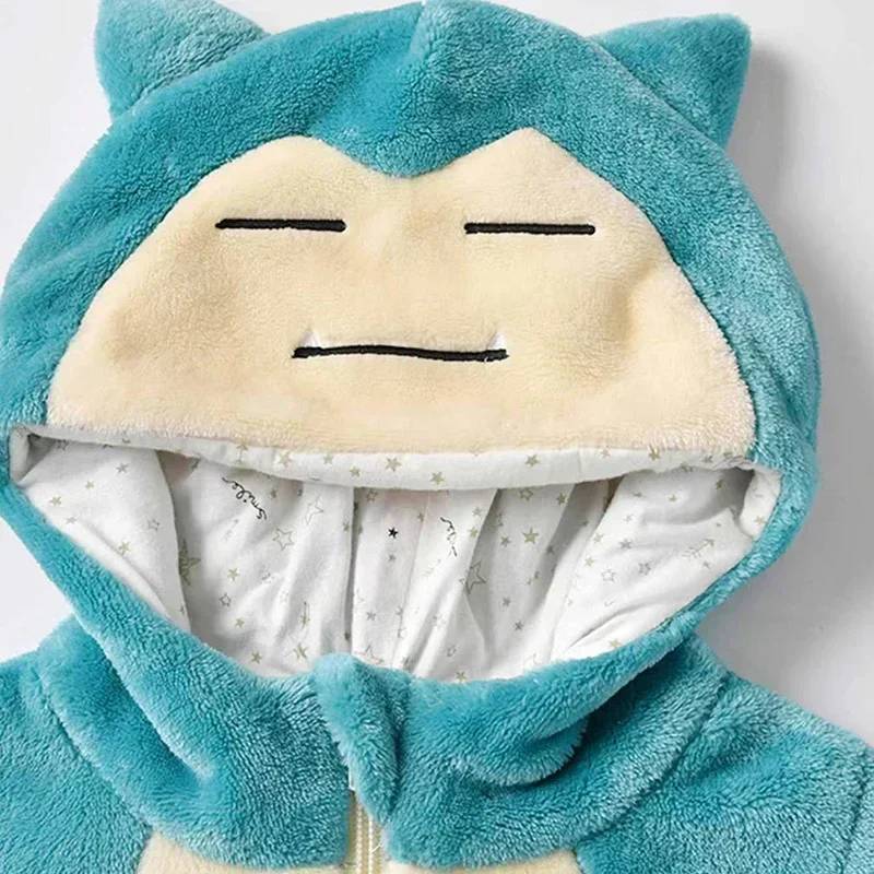 Bambini Snorlax tutina Kigurumi Baby Costume Cosplay Halloween Christmas pigiama Little Boy Girl pagliaccetto inverno Warm Homewear Disfraz