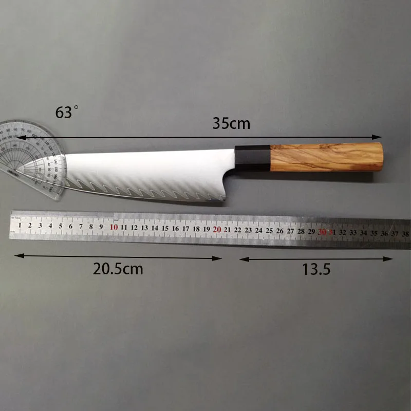 8 Inch Chef Knife 3-Layers Clad Steel VG10 Blade Sharp Cleaver Meat Slicing Vegetables Japanese Kitchen Knives Olive Wood Handle