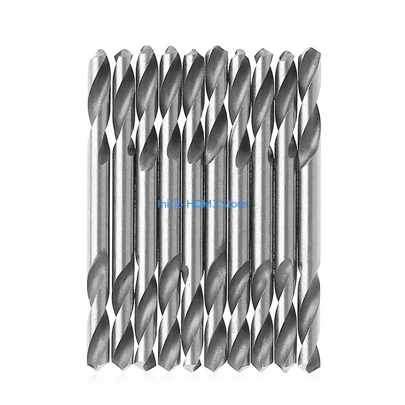 A5YD 10PCS 3.2mm HSS 이중 종료 나선형 비틀림 드릴 도구 드릴 세트