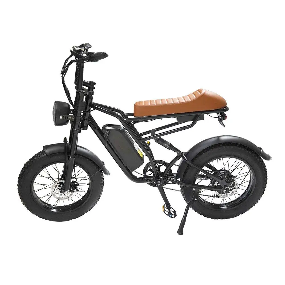 Premium 750W Electric Off-Road Bike 20"x4" Fat Tire, 48V 15.6Ah Battery for 50km Range. 43km/h Max Speed, Shimano 7-Speed & Front Suspension. 3 Riding Modes, Comfortable Dual-Seat, IPX4 Waterproof. US Warehouse image 3