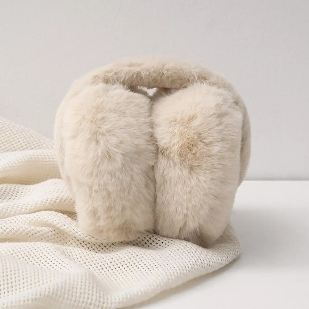 Sólido macio de pelúcia orelha manter mais quente inverno earmuffs para mulheres moda ao ar livre earflap orelha muffs capa orelha muff