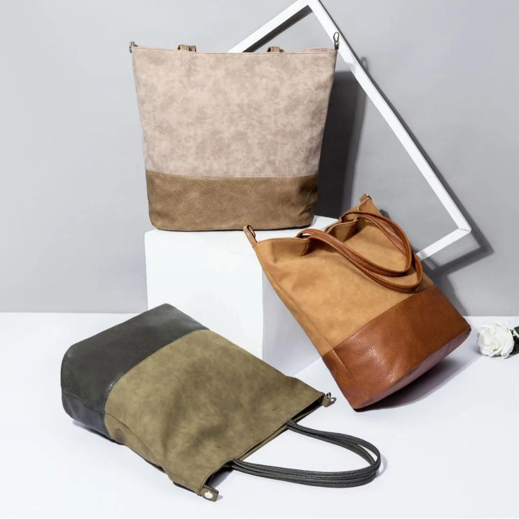 

Винтажная большая сумка для женщин из мягкой кожи в стиле пэчворк, сумки-ведра большой вместимости с косметичкой для путешествий, покупок и работы