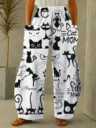 Women's Vintage Pants With Cartoon New Fun Animal Print Women's Pants Everyday Loose Casual Women's Pants Fashion Women's Pants