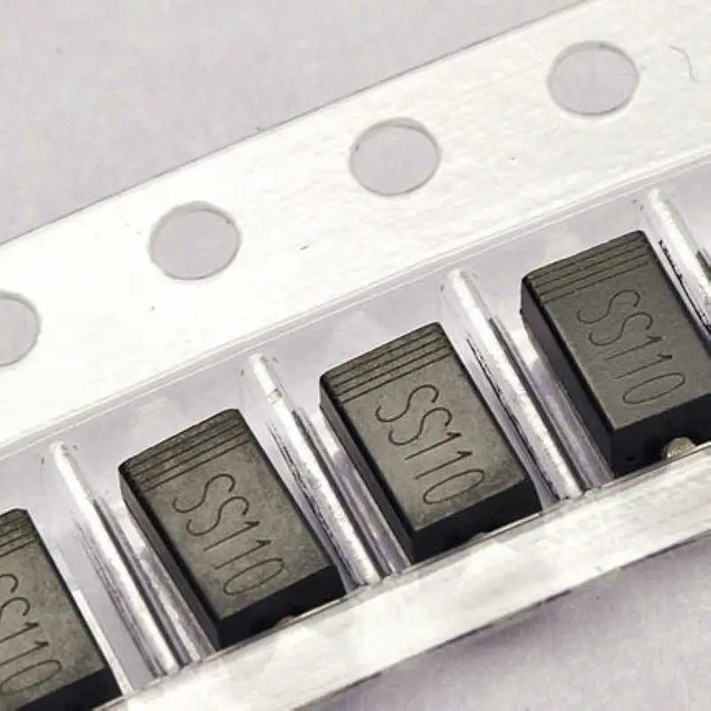 50pcs Ss110 Sr1100 1a 100v Sma Do-214ac Schottky Diode