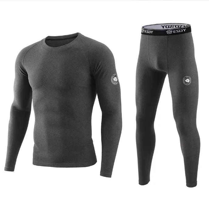 New Winter Men's Thermal Underwear Warm Sports Long Johns High Quality Elasticity Cycling Fitness Underwear Set