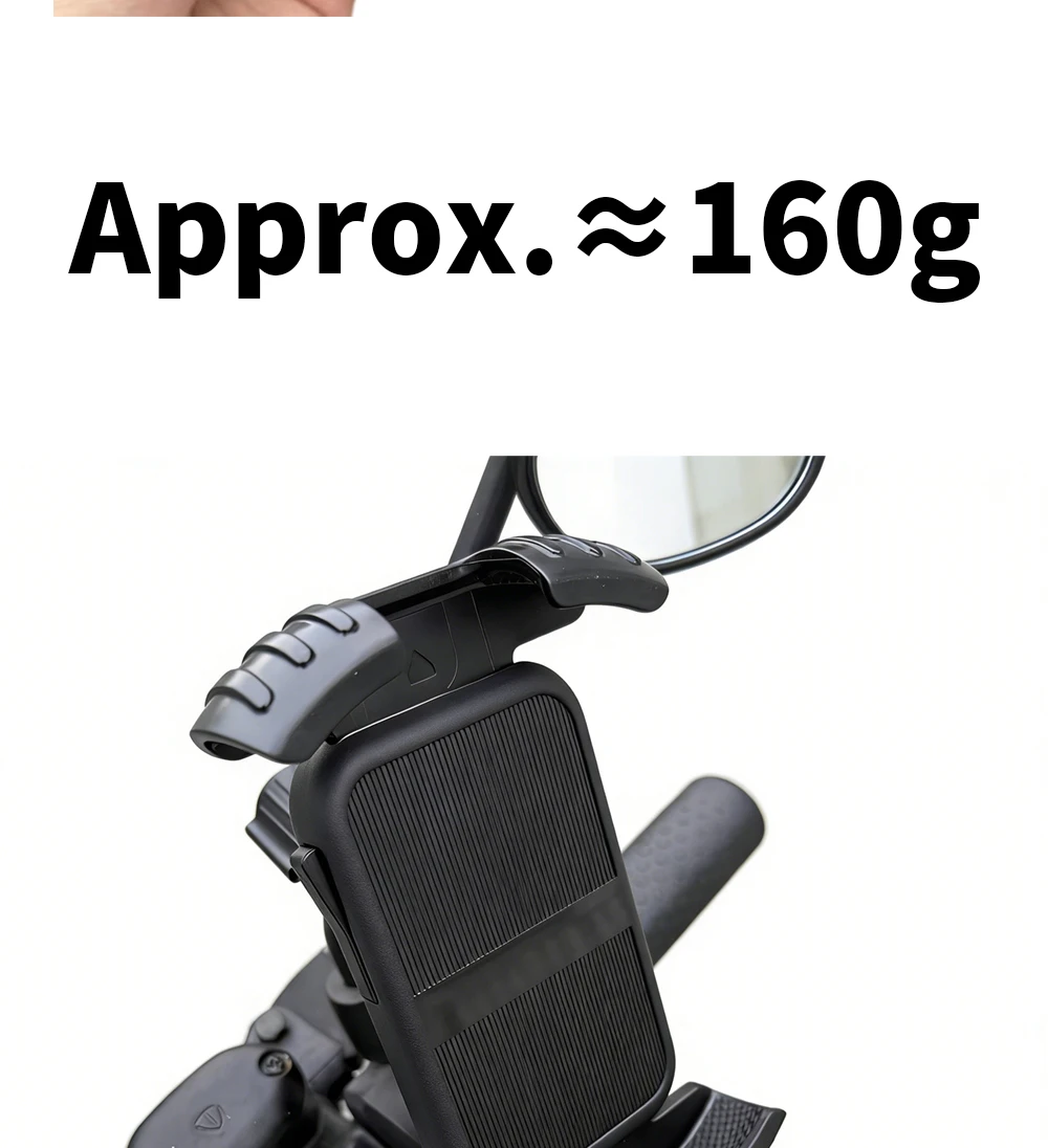 Motorrad-Rückspiegelhalterung Fahrrad-Handyhalterung mit Drehknopf-Verriegelungsmechanismus für verbesserte Stabilität und Navigation – Detail 8