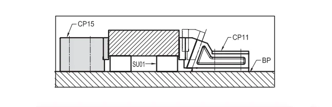 Clamp Surface Reference Plane Auxiliary Parts Hardware Support Accessories CP15-1265/1280/1665