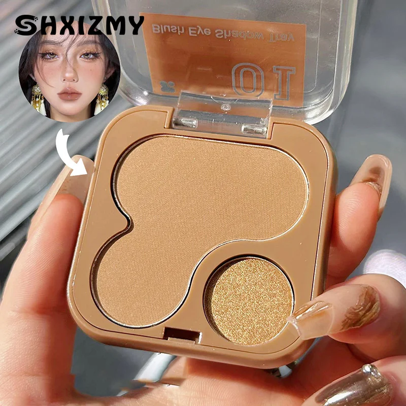 Two-tone Blush Brighten Face Blusher Nourishing Facial Cheek Natural Contour Peach Blush Palette Women Powder Makeup Cosmetics