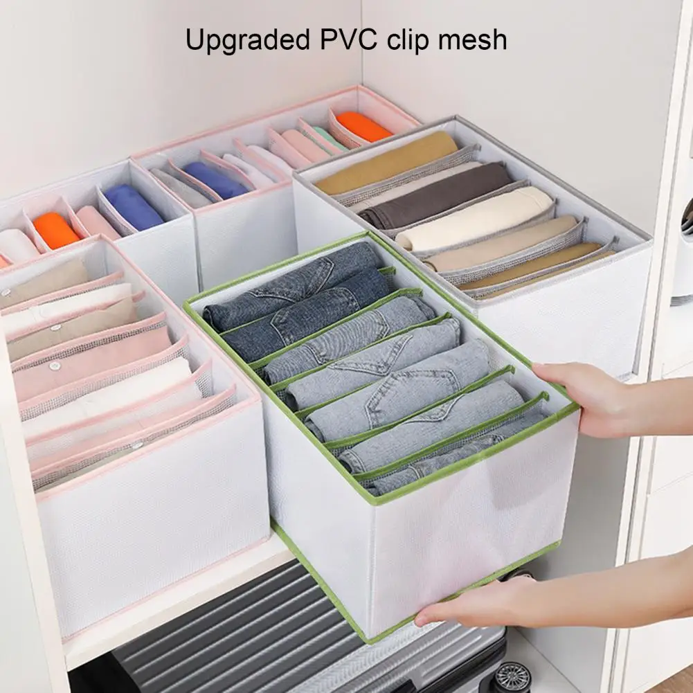 Jeans Organization Storage Box Large Capacity Tidy-Keeping Multi-purpose Clothes Underpants Organizing Drawer for Wardrobe