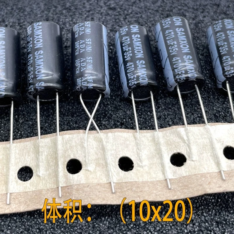 Get for SANXON 470uF 35V DIP Aluminum Electrolytic Capacitor 10x20   50pcs