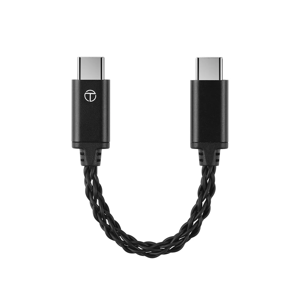 TRN Zu Konvertierung Linie Typ-C DAC Amp Upgrade Kabel HiFi Adapter Kopfhörer Verstärker TypeC Zu TypeC Schwarz