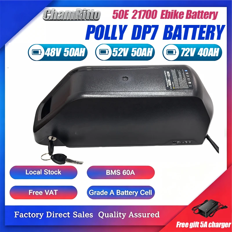 Hailong ebike battery 52v 36v 48v 60 72v Electric Bicycle 3000w 52v 20ah 25 30ah 40 45 50 60ah 2000w 21700 Lithium Ion Battery