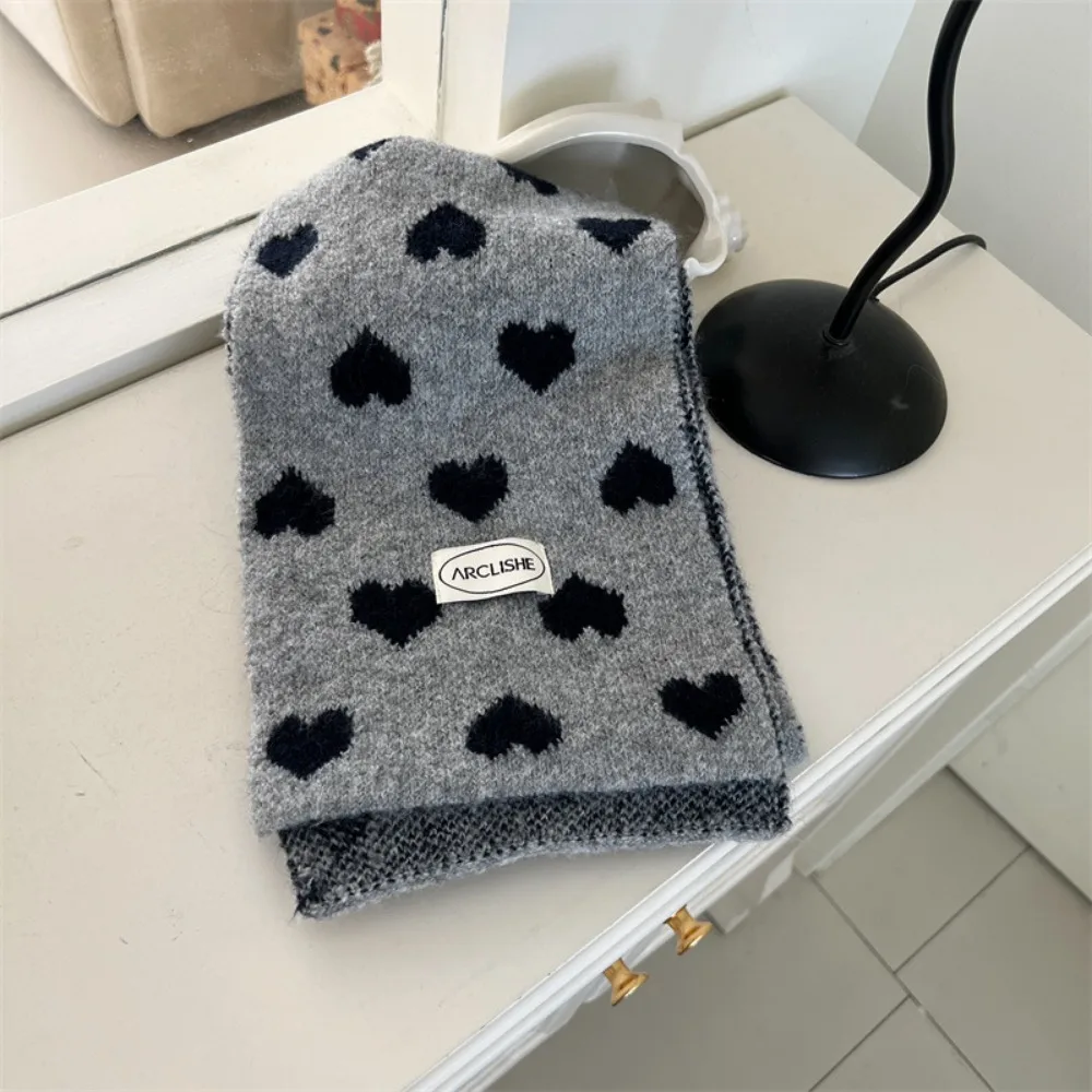 Fashion Autumn Winter Children's Scarves Soft Thick Kids Knitted Muffler Sweet Heart Warm Kids Neckerchief Neck Warmer