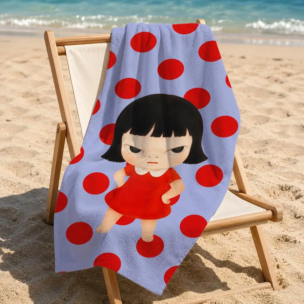 Artist Yoshitomo Nara Towel Towel beach towel, quick drying absorbent bath towel for Swim,Gym,Camping,Outdoor hot