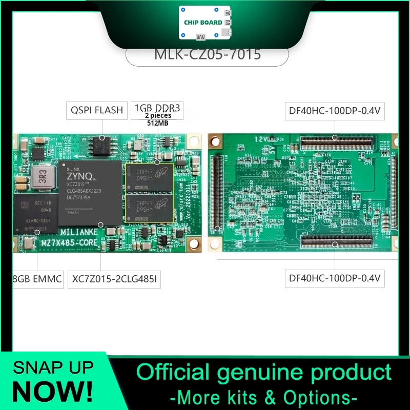 MILINKER MLK-F6-CZ05/CZ06-7015/7020 FPGA BoardXilinx Zynq dual-core platform with PCIe, SFP, CAN bus & Gigabit Ethernet.