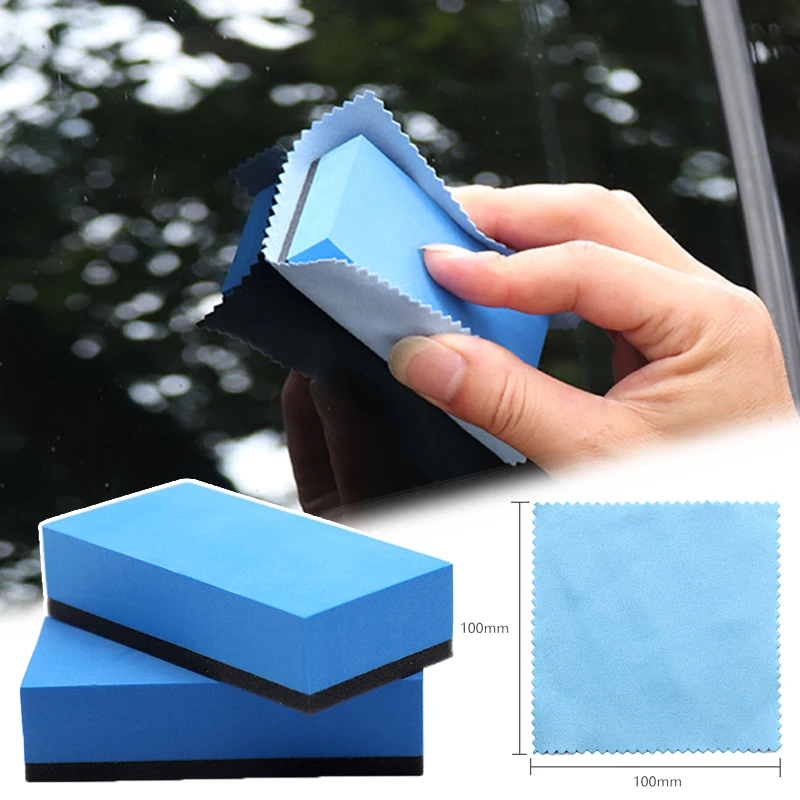 Car Ceramic Coating Sponge Waxing Pads Sponges Car Polishing Cloth Special Sponge Car Cleaning Tools Auto Detailing Accessories